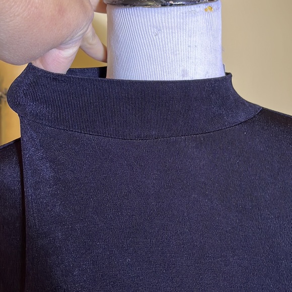 CHICOS TRAVELERS sz 2 L Side Split Top Tunic Stretch No Wrinkle Mockneck $80NEW - Picture 12 of 13